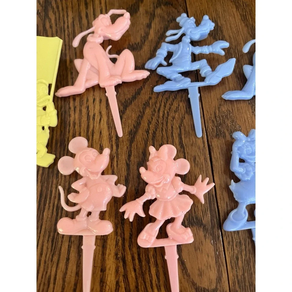 Vintage Plastic Minnie Mickey Mouse Disney Cake Topper 1960s Pluto Donald Daisy